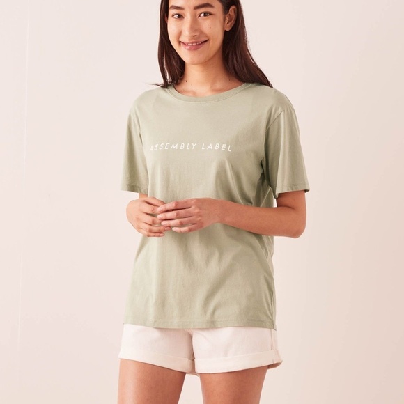 Assembly Label NEW 8 Logo Cotton Crew Tee T-shirt - Picture 2 of 10